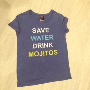 Graphic Tee. Save water drink a mojito.